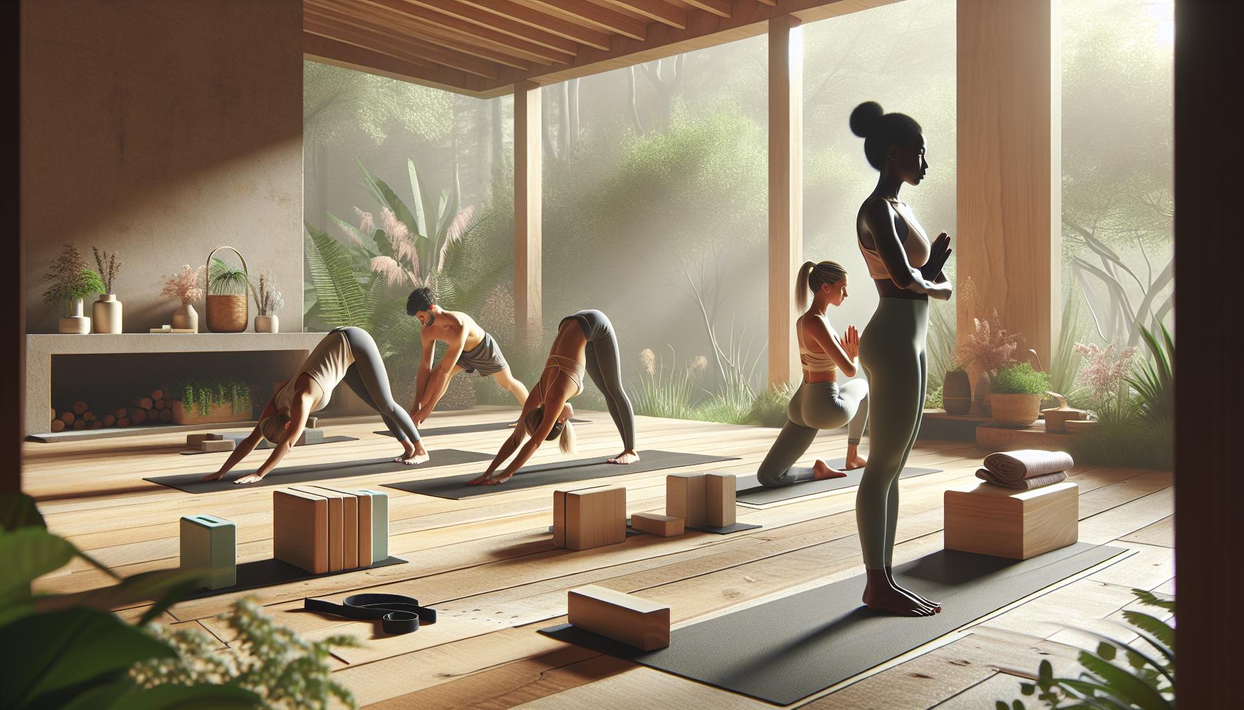 Hilfreiche Accessoires: Yoga-Matte, Blöcke und Gurte