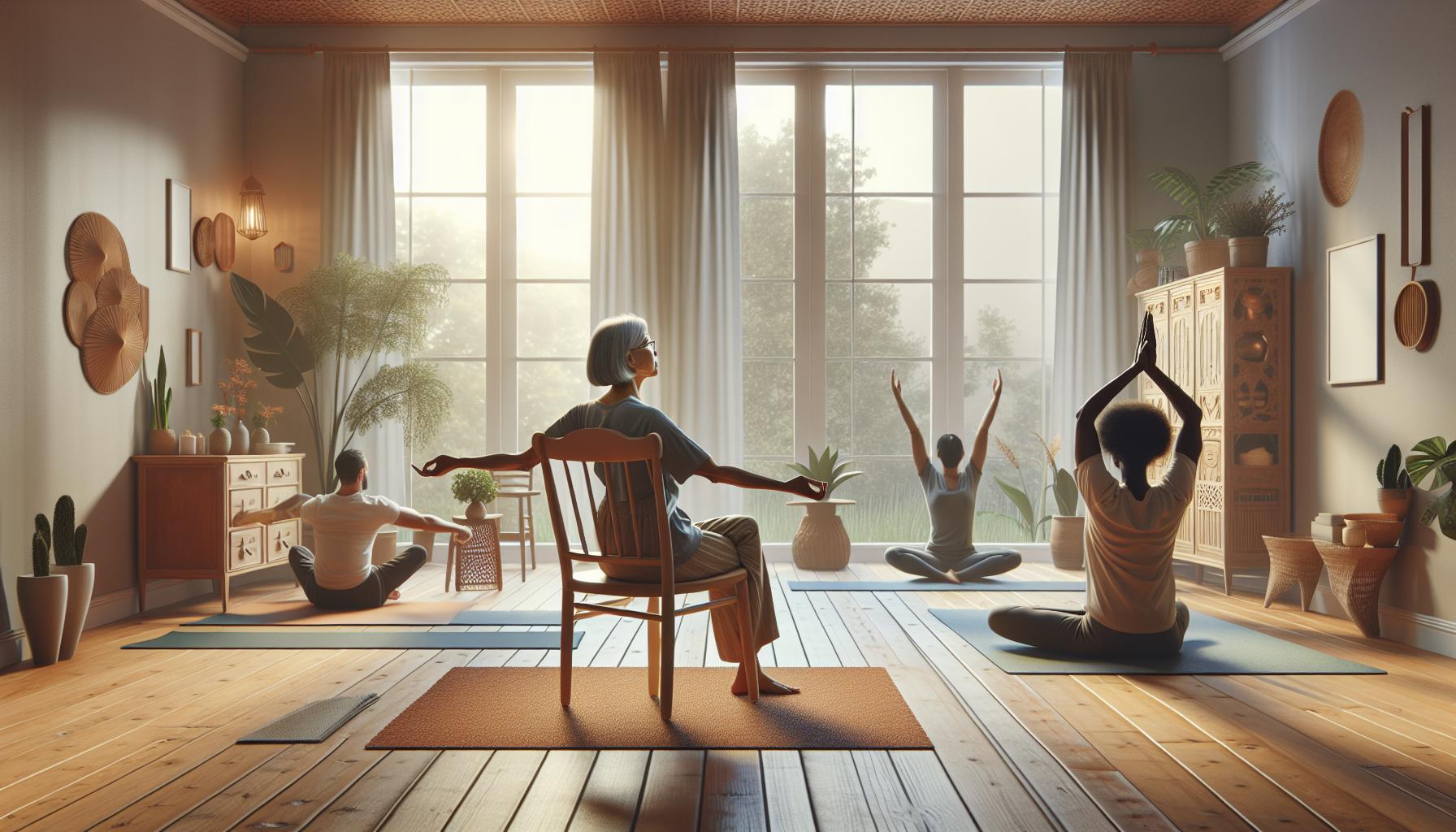 Unterschiede zwischen Stuhl Yoga und traditionellem Yoga